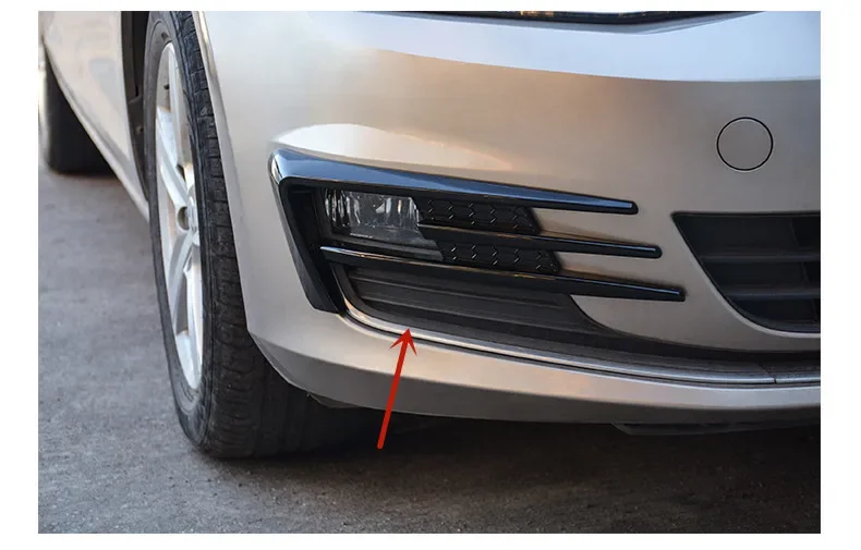 Front Fog Light Lamp Frame Cover Trim Sticker for Volkswagen vw Golf 7 7.5 автомобильные товары