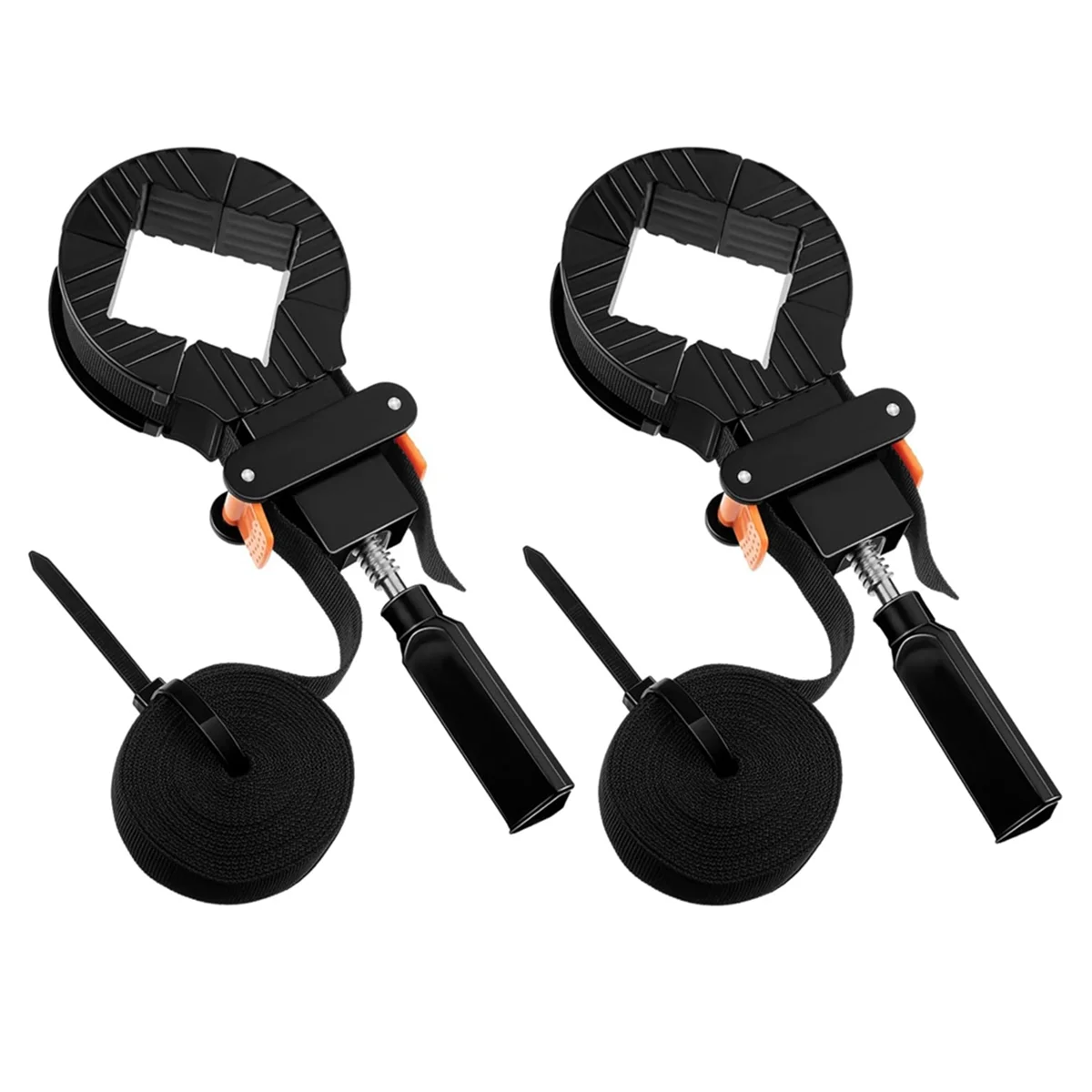 

2Packs Strap Clamp for Woodworking, Quick Release Band Clamps, Belt Clamps, Adjustable Picture Frame Clamp Tool