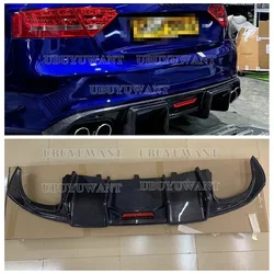 Rear Bumper Diffuser Lip Spoiler For Audi A5 S line S5 Coupe 2008-2015 Real Carbon fiber Non For A5 Standard