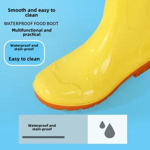Gelbe Lebensmittelstiefel für hochwertige Motorrad -Landwirtschaftsschuhe Regenstiefel der Küchenhygiene der Sehne Noennamenull Marke Sehnen 8 Hauptverkaufsschuh Moto - №7