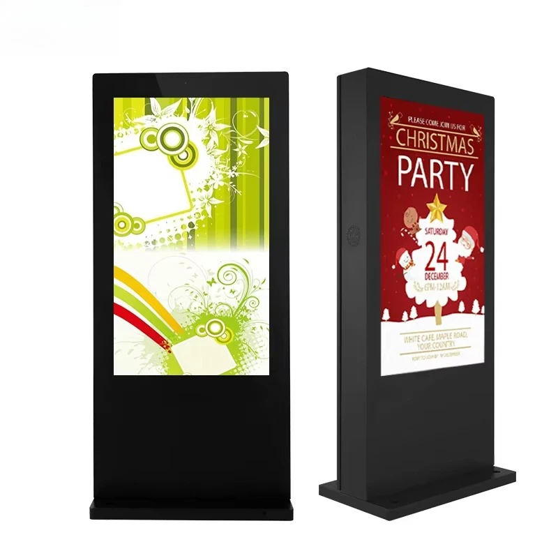 

Shopping Mall High Brightness Waterproof Stand Alone 55 65 Capacitive Lcd Screen 4K Outdoor Floor Standing Digital Signage Totem