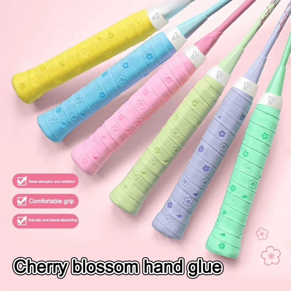 

New PU Badminton Handle Wrap Tape Sweat-absorbent Print Badminton Overgrip Non-slip Tennis Racket Grip Tape