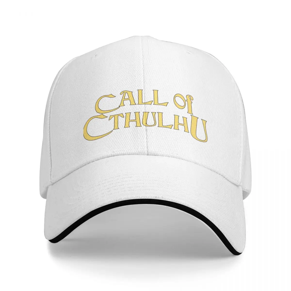 Call of Cthulhu - Logo (gold with Elder Sign & Chaosium Inc. Logo) Baseball Cap Rugby Luxury Cap Women's Golf Wear Men's