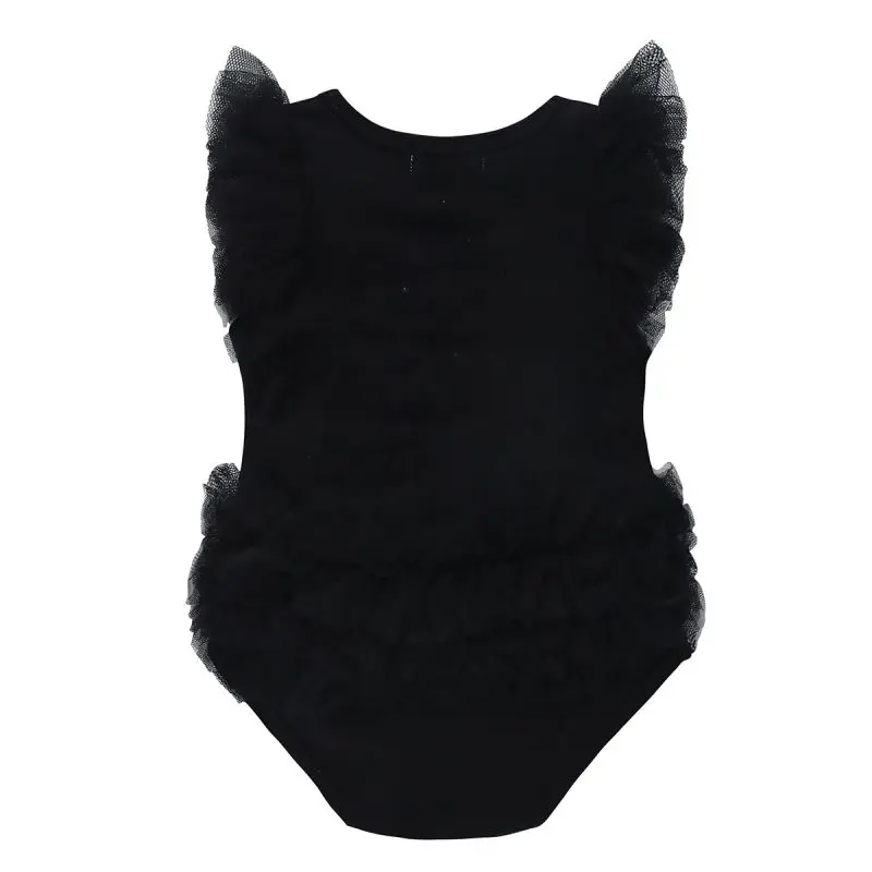 0-18Months Baby Girls My Little Black Dress Lace Bodysuits Romper for Newborn infant baby Girls Princess Sleeveless Jumpsuits