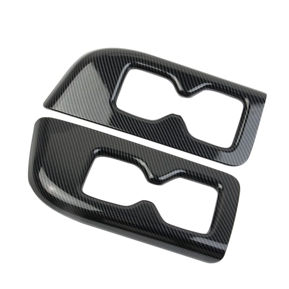 For Hyundai Palisade 2019-2024 Inner Rear Third Row Armrest Cup Holder Trim Cover Panel Accessories ABS Carbon Fiber image 4