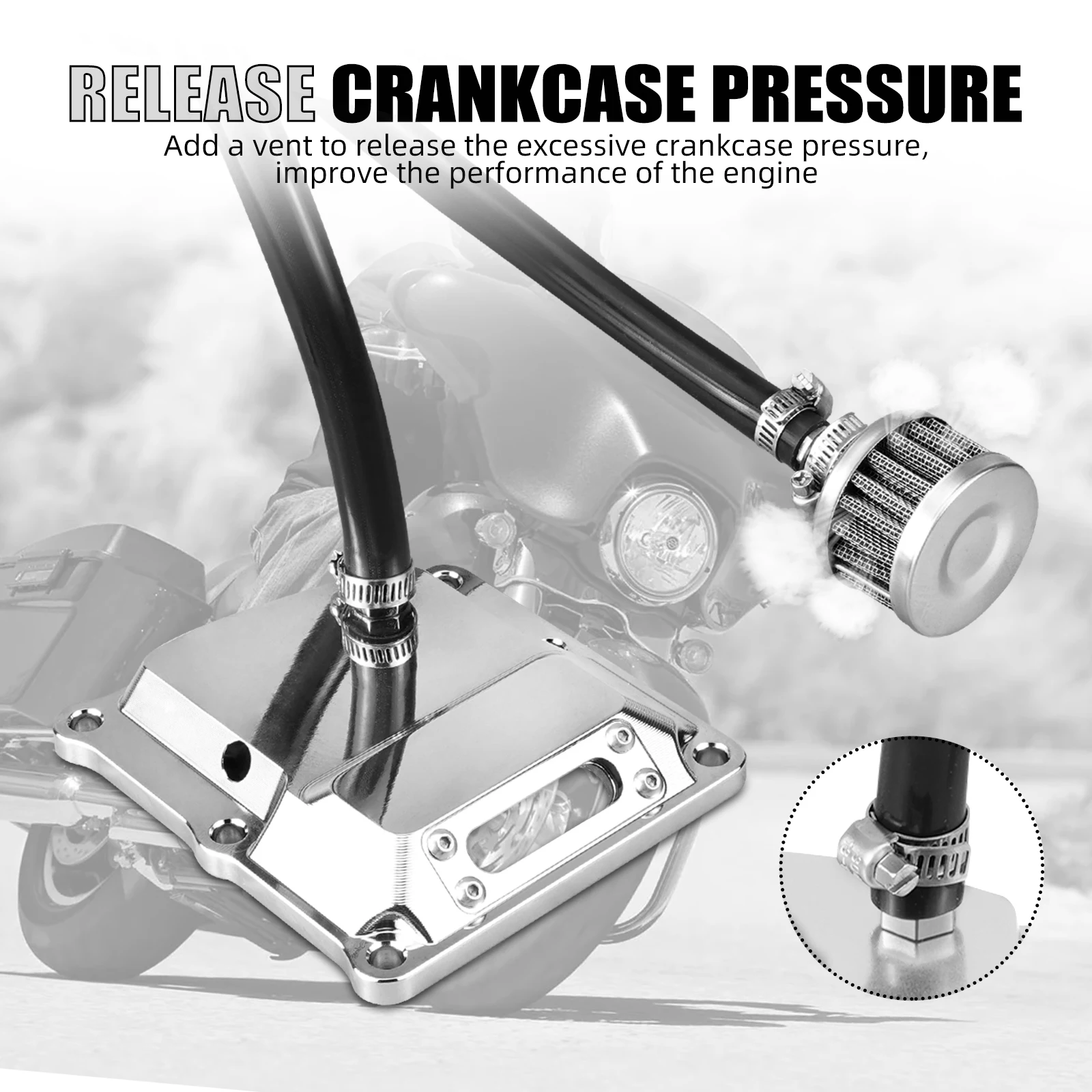 Tampa superior de transmissão ventilada para Harley Street Glide FLHX Road Glide FLTRX Road King Low Rider ST FXLRST117 Street Bob FXBBS114