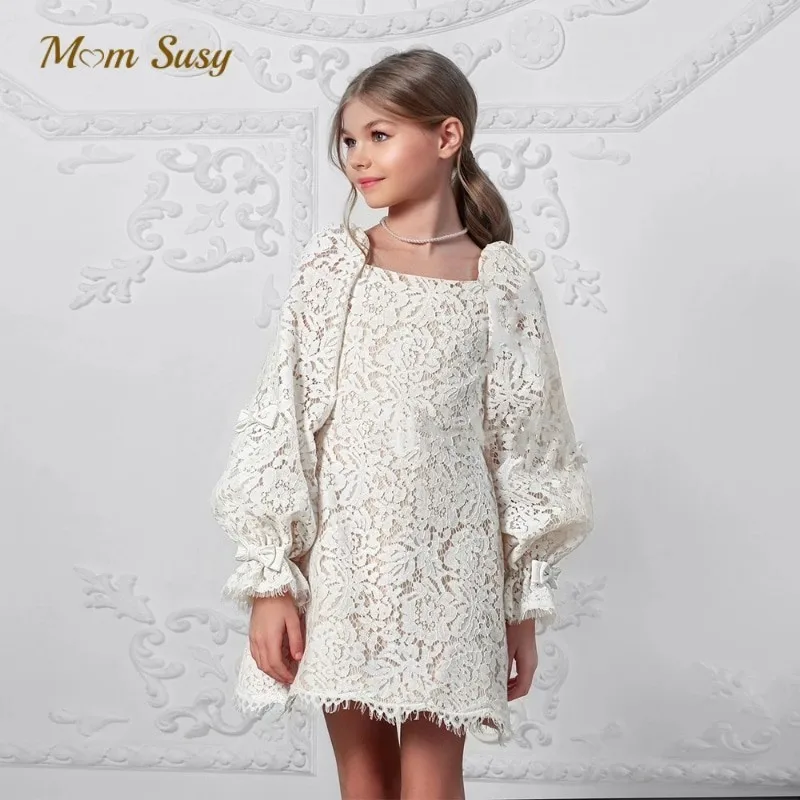 

Baby Girl Princess Lace Dress Infant Toddler Child Vintage Vestido Long Sleeve Party Wedding Pageant Birthday Baby Clothes 1-12Y