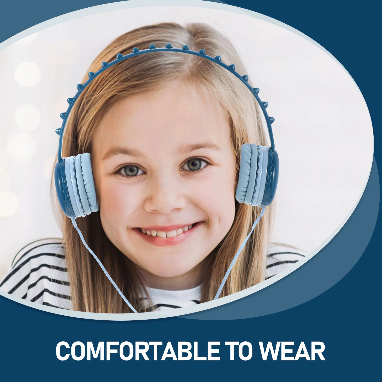 

Headphone Dinosaur Shape Wired Over Ear Headset Breathable Soft Ear Pads Built-in Mic Compatible with Laptop Tablet