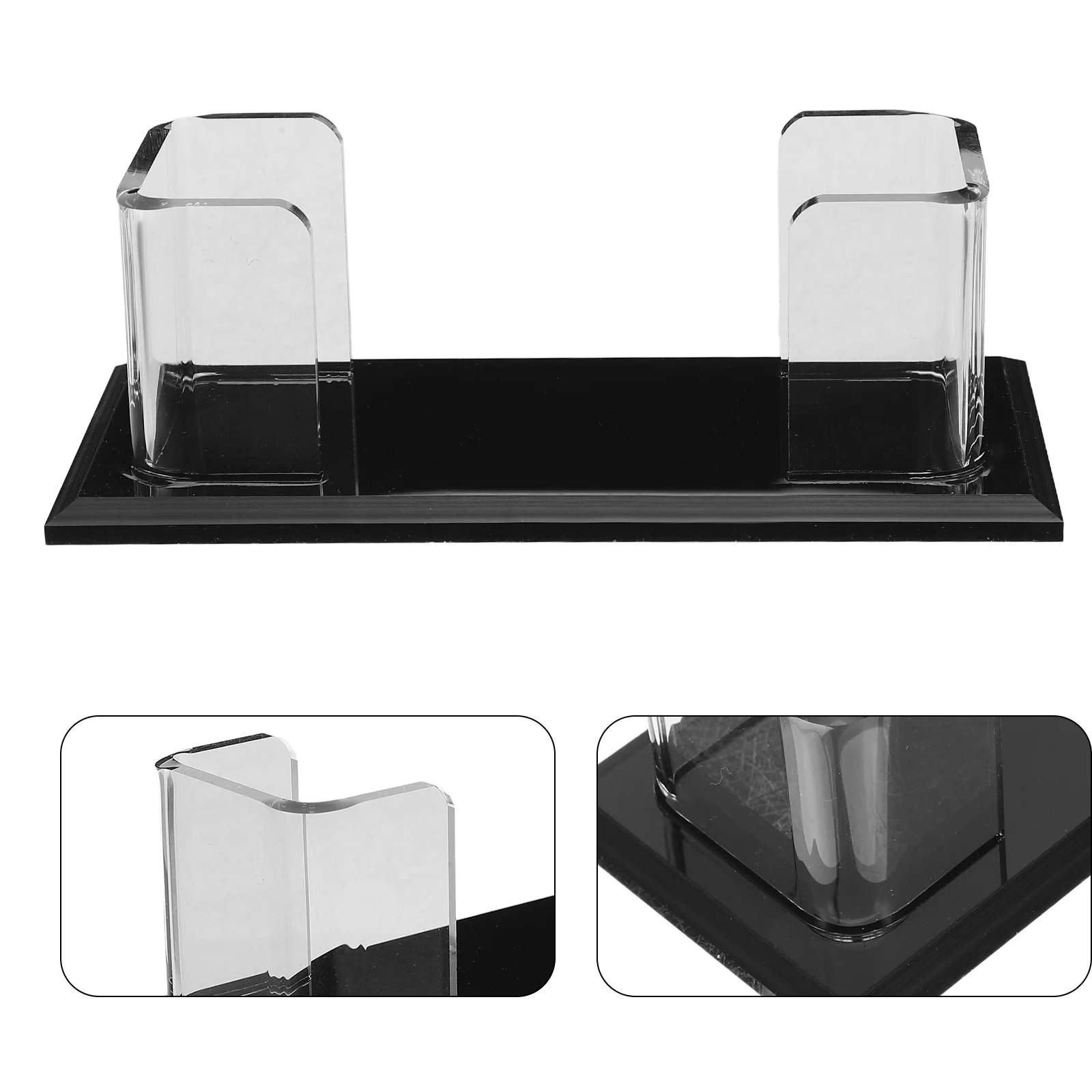 

Acrylic Business Holder, 1.22"X3.72" Inner Size, Transparent Desk Organizer For Office Card Display Stand, Vertical Name