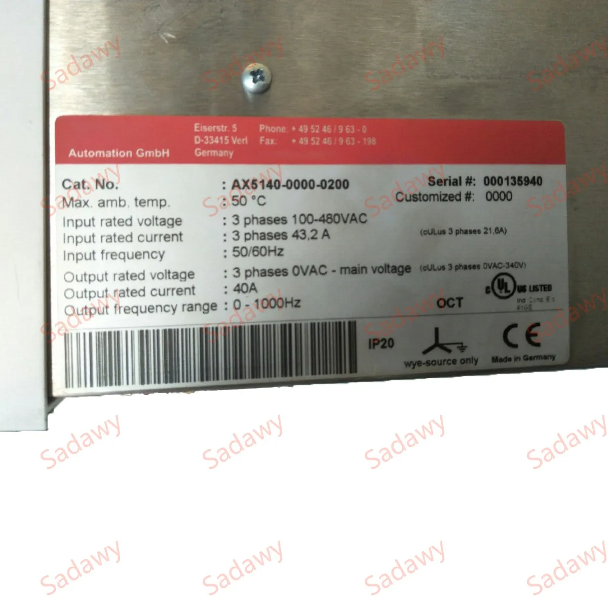 Beck-hoff オリジナル AX5140-0000-0200 デジタル コンパクト サーボ ドライブ (保証付き)