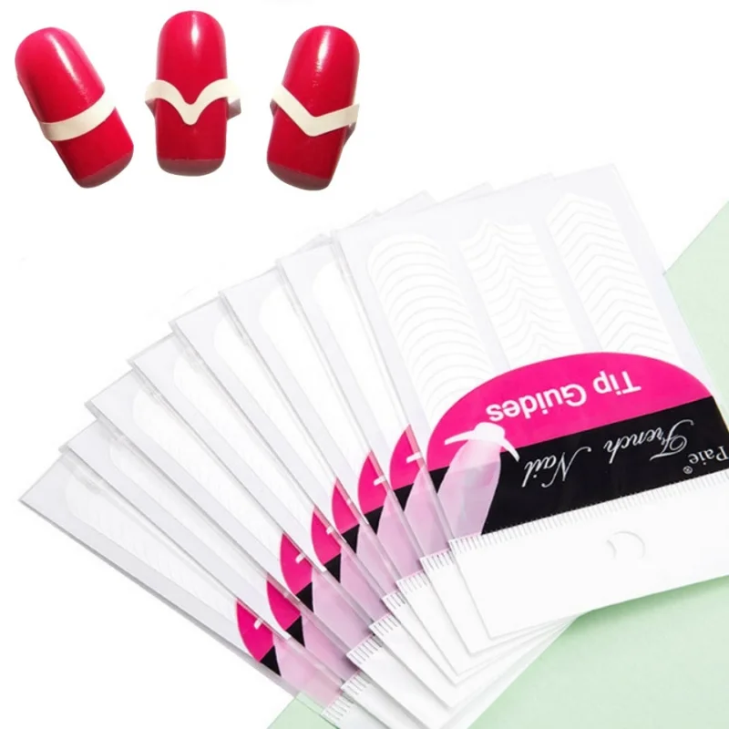 

2/5packFrench Style Nail Stickers3One-in-One French Curved Smile Stickers Wearable Nail Stickers White Edge Stickers
