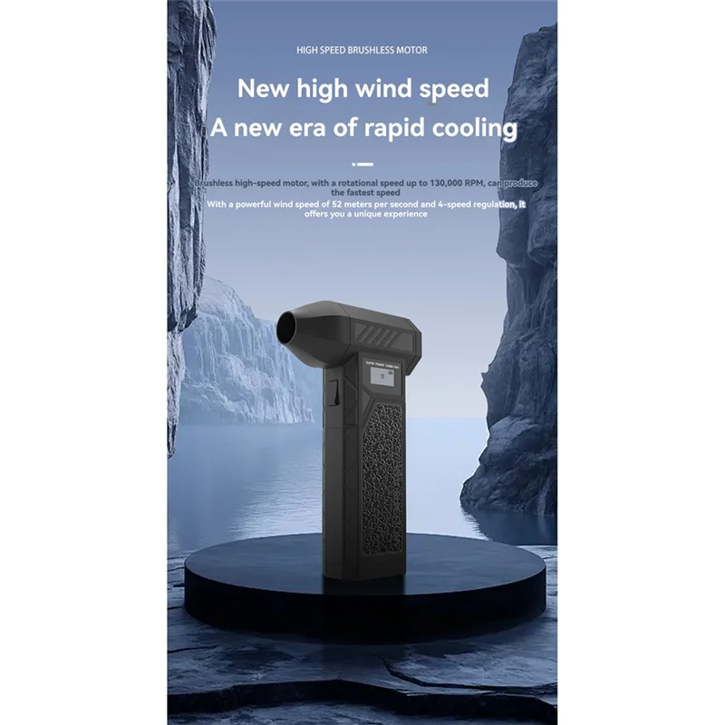 Wentylator A24P Violent Fan Mocny Wentylator Bezszczotkowy Turbo Jet 138000RPM z Wyświetlaczem LED i Podświetleniem Elektryczny Odkurzacz Powietrza do Domu i Na Zewnątrz