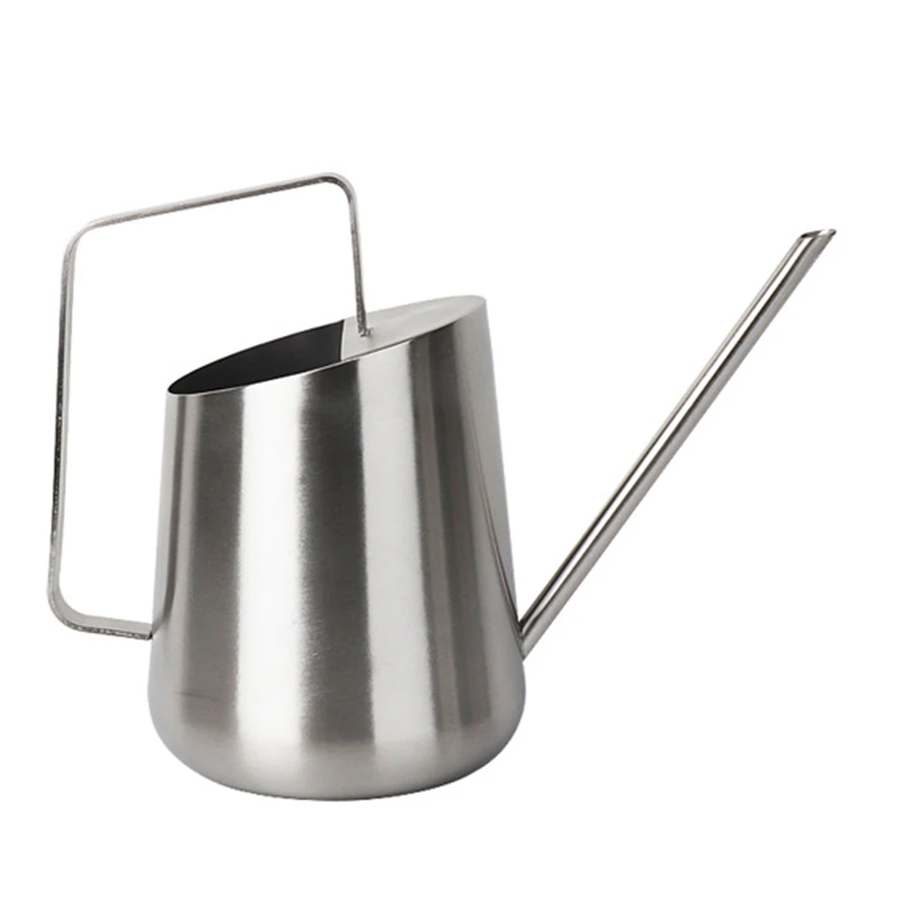 

Stainless Steel Watering Can 800ML Silver Fine Spout Ideal for Plants Gardening Metal Kettle Durable Use Large