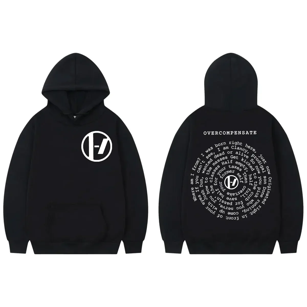 Twenty One Pilots Dubbelzijdige Print Hoodie Mode Casual Oversized Truien Heren Dames Casual Fleece Sweatshirts met lange mouwen