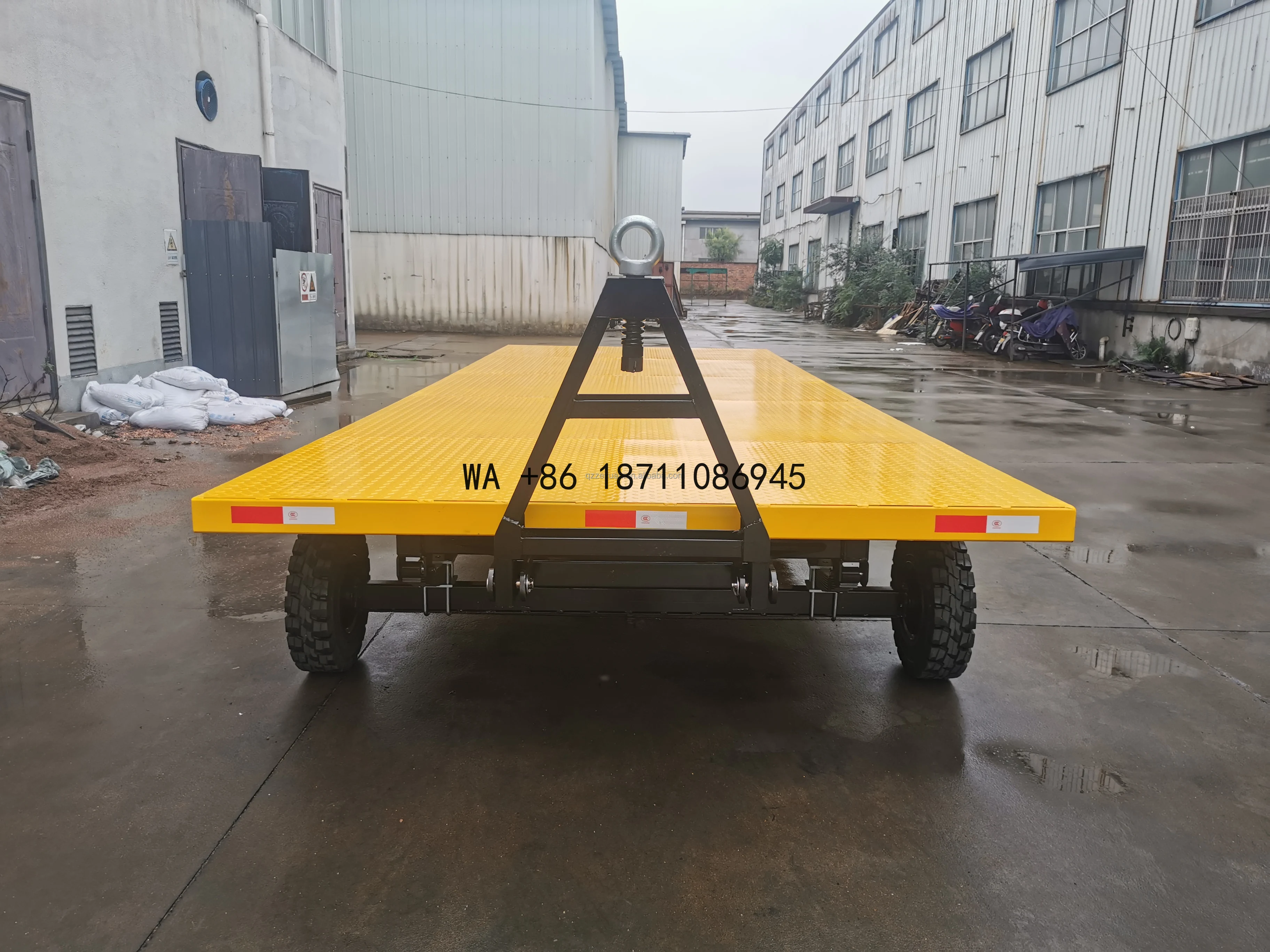 （Factory Direct Sale）Heavy Duty Double Axle Semi Trailer Flatbed Truck Trailer with Flatbed Plate Design for Car Transport