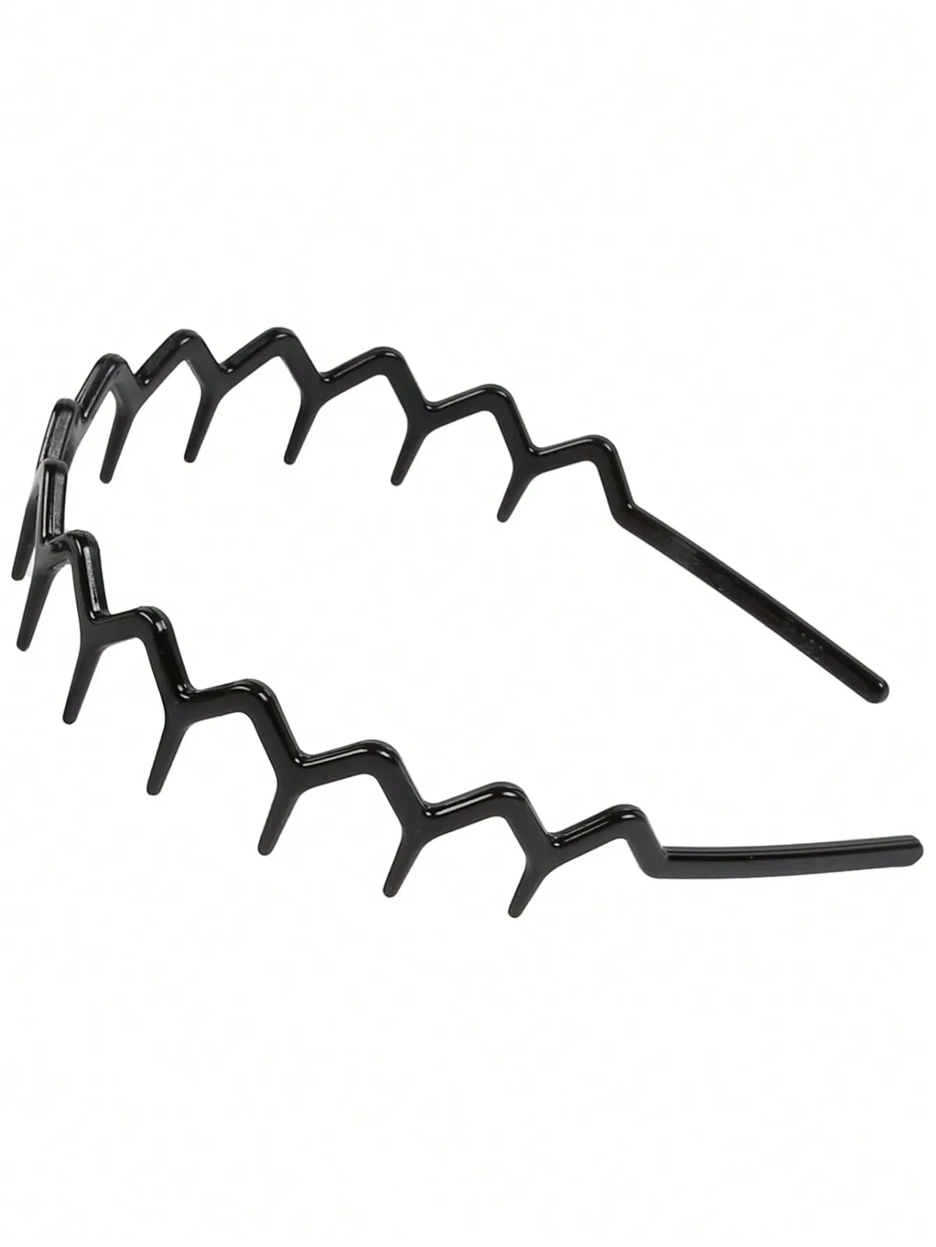 4 Packs Hair Hoop Zig Zag Headbands For Women Teen Girls Men, Plastic Hair Bands With Teeth Thin Zigzag Head Bands - Image 5