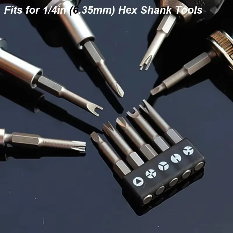 

5pcs Special-shaped Screwdriver Set, 50mm Magnetic Chrome-Vanadium Bits for Repair, Y-Type Triangle Cross 3-Point