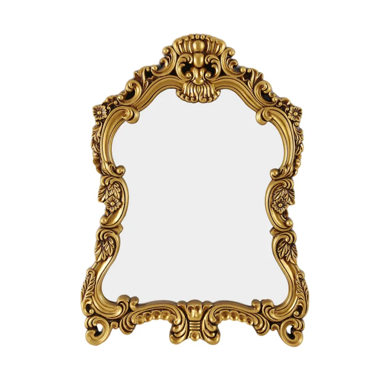 

European aristocratic bathroom mirror, French retro bathroom mirror, entrance wall hanging