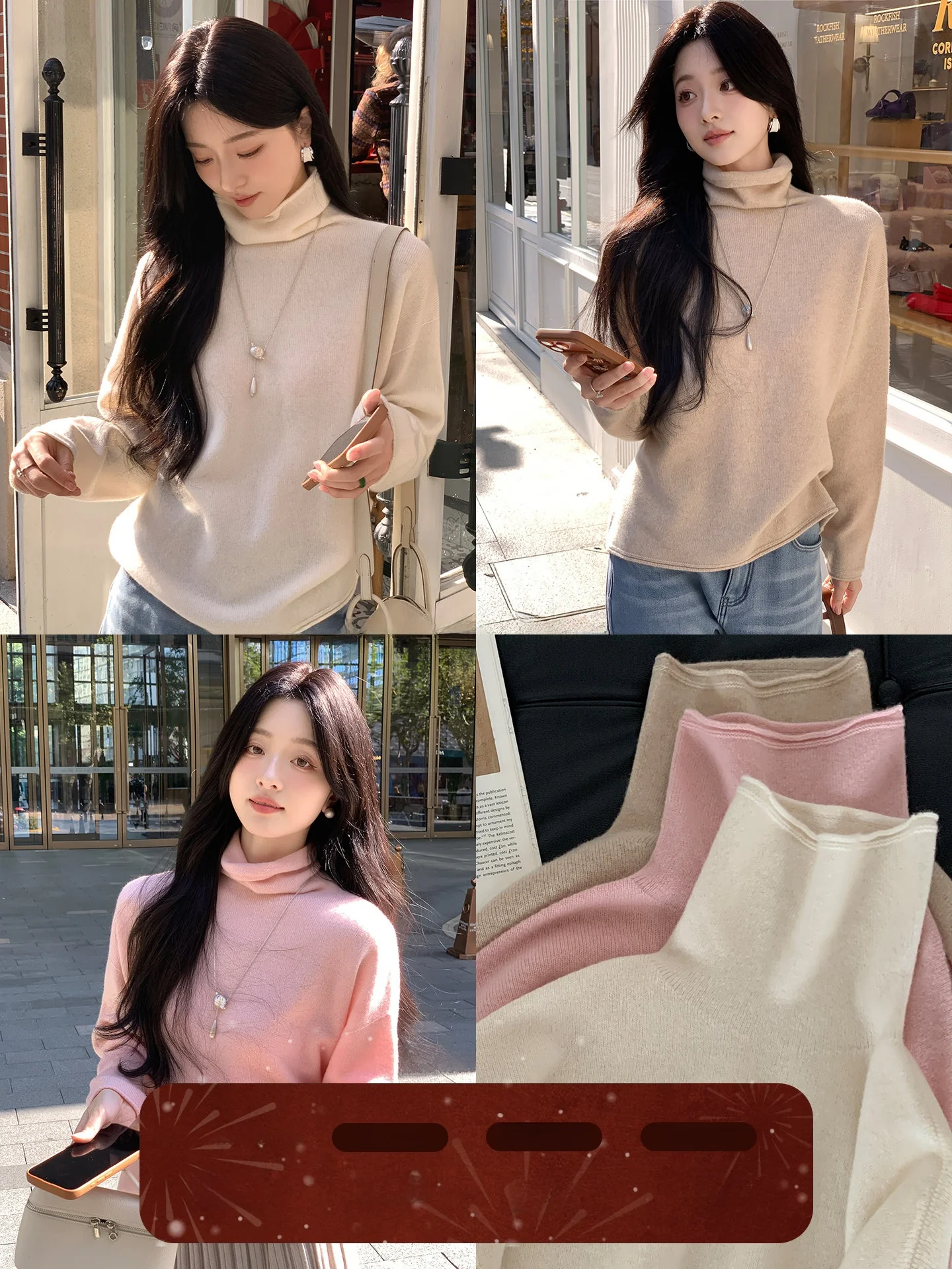 

Женский вязаный свитер Poem с высоким воротом, из смесовой шерсти, свободного кроя, с длинными рукавами от плеча до конца, повседневный, зимний, модный