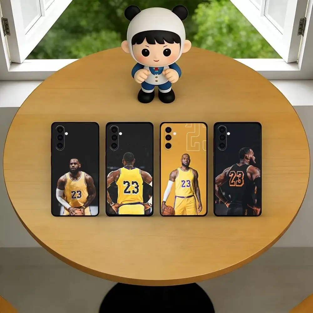 

LeBron J-James Famous basketball Phone Case Black Silicone Soft For Samsung Galaxy A73,A72,A71,A70,A53,A52,A51