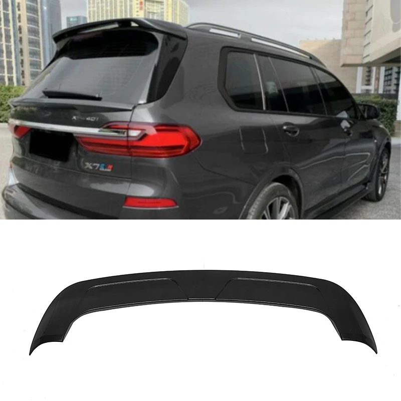 For Glossy Black New BMW X7 G07 LCI Roof Spoiler Accessory ABS Plastic Car Trunk Tail Wing Body Kit 2018-2023 Year