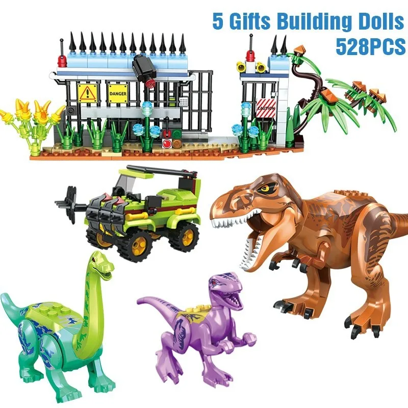 Technische ideeën Expert Jurassic Dinosaur Animal Park World 2-bouwstenen Dinosaur Bricks Speelgoed voor kinderen Kinderen Vakantiecadeau
