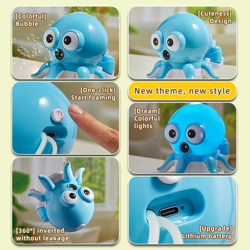 Dansende Octopus Elektrisch Universeel Leuk Leuk Model Kinderen Speelgoed Bellenblazer Machine Speelgoed voor Meisjes Jongens Kinderen Verjaardagscadeautjes