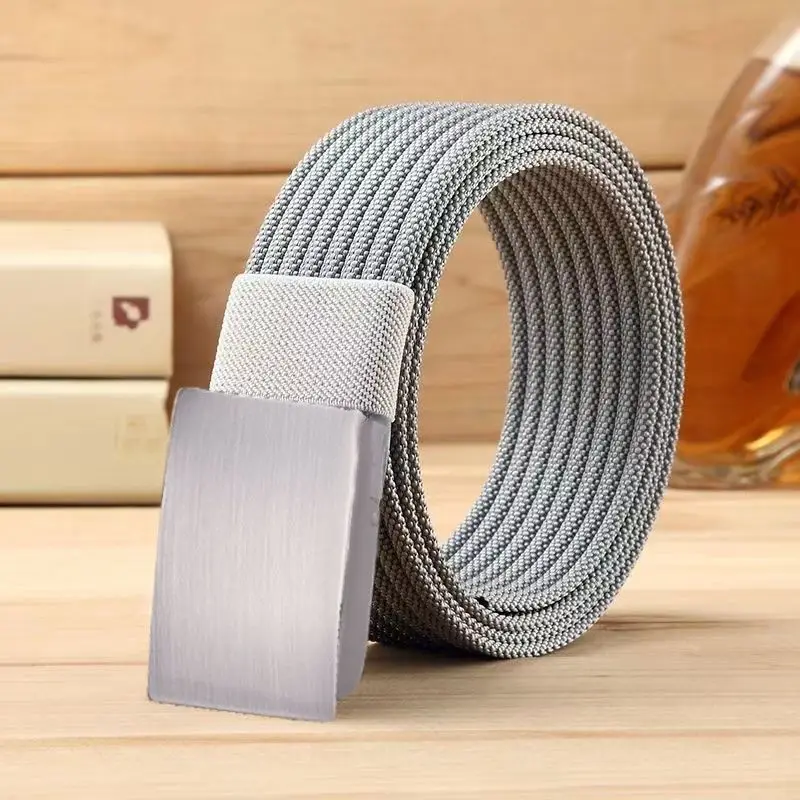 Banmahui Men's Nylon Belt with Automatic Buckle Casual Woven Web Adjustable Waist Belt for Outdoor Hiking And Daily Travel