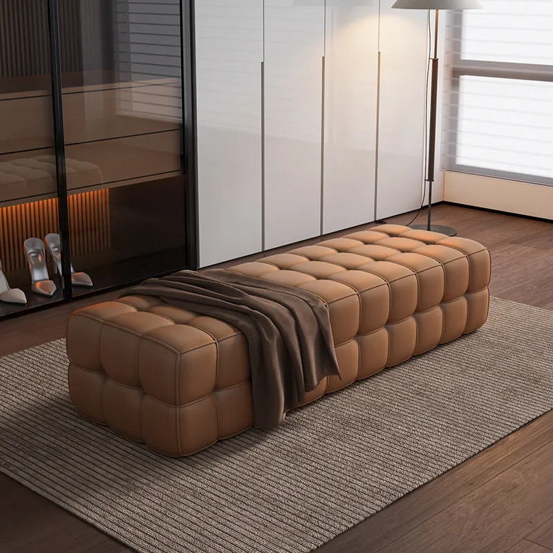 luxury modern Bedroom end stool clothing store cloakroom shoe changing stools Hallway ottoman Footrest living room furniture