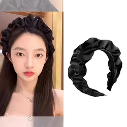 New Black Fold Simple Hairband For Women Girls Elegant Heighten Headband Hair Band Sweet Hair Hoop Fashion Hair Accessories