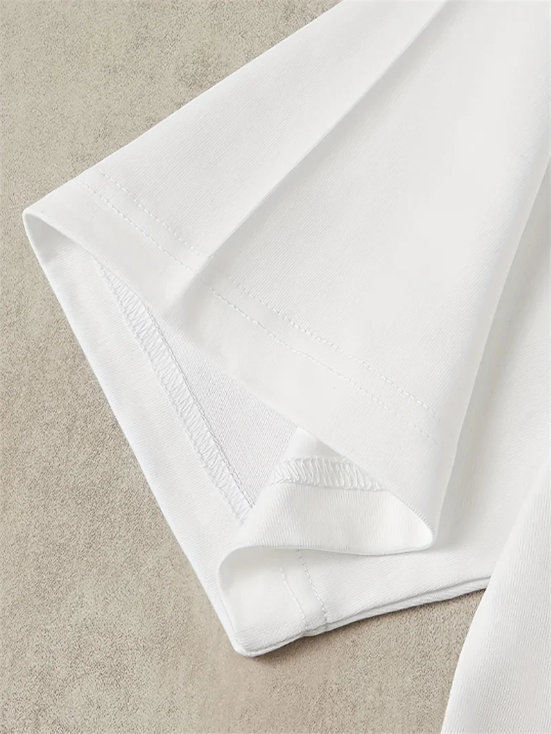 Weiche Baumwoll-T-Shirts mit Kurzarm und Segelboot-Kunstdruck, Lässiges T-Shirt für Herren und Damen, Modische Luxusmarke, Tägliches Outfit-Oberteil – Detail 4