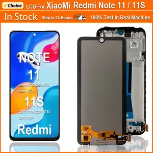 Bilashmart Super AMOLED LCD Xiaomi Redmi Note 11 LCD 2201117TG LCD Display Touch Screen Digitizer Assembly Redmi Note 11S LCD