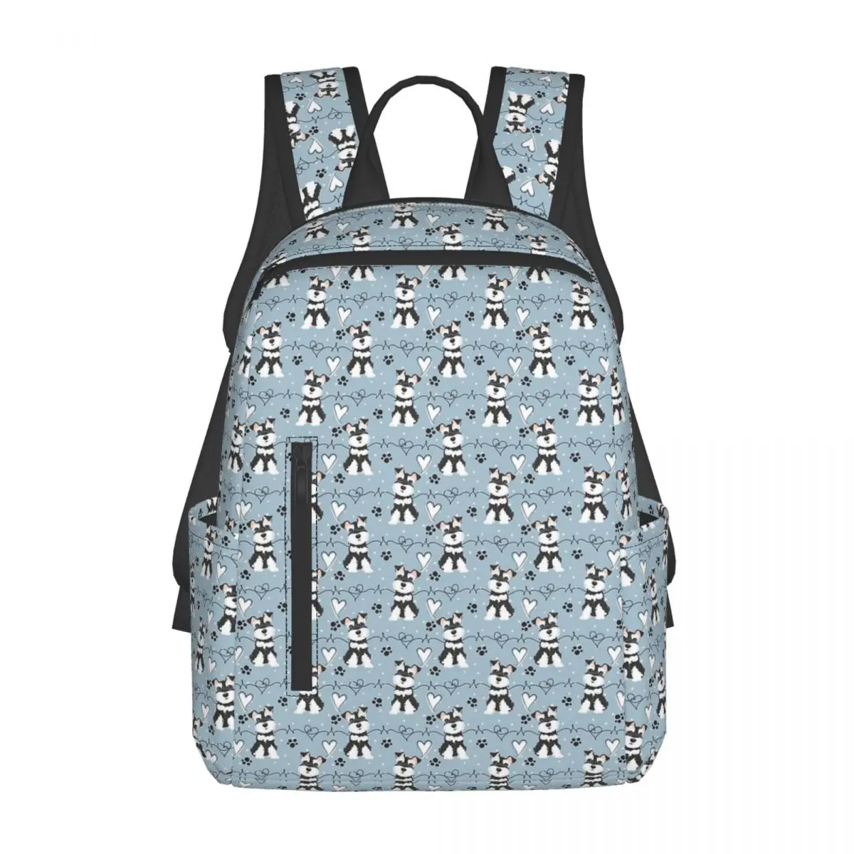 

Рюкзак Love Black And White Miniature Schnauzer, вместительный рюкзак для детей, школьная сумка, сумки на плечо для мужчин и женщин