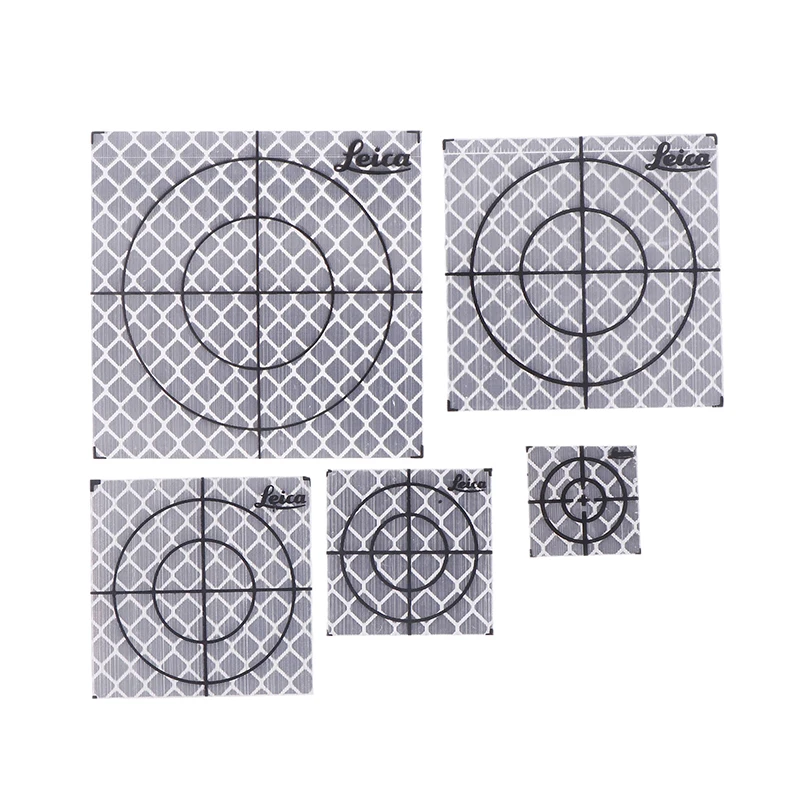 10Pcs 20 30 40 50 60mm Total Station Reflector Sheet For Total Station Survey Geography White Target Sheet Reflective Sticker