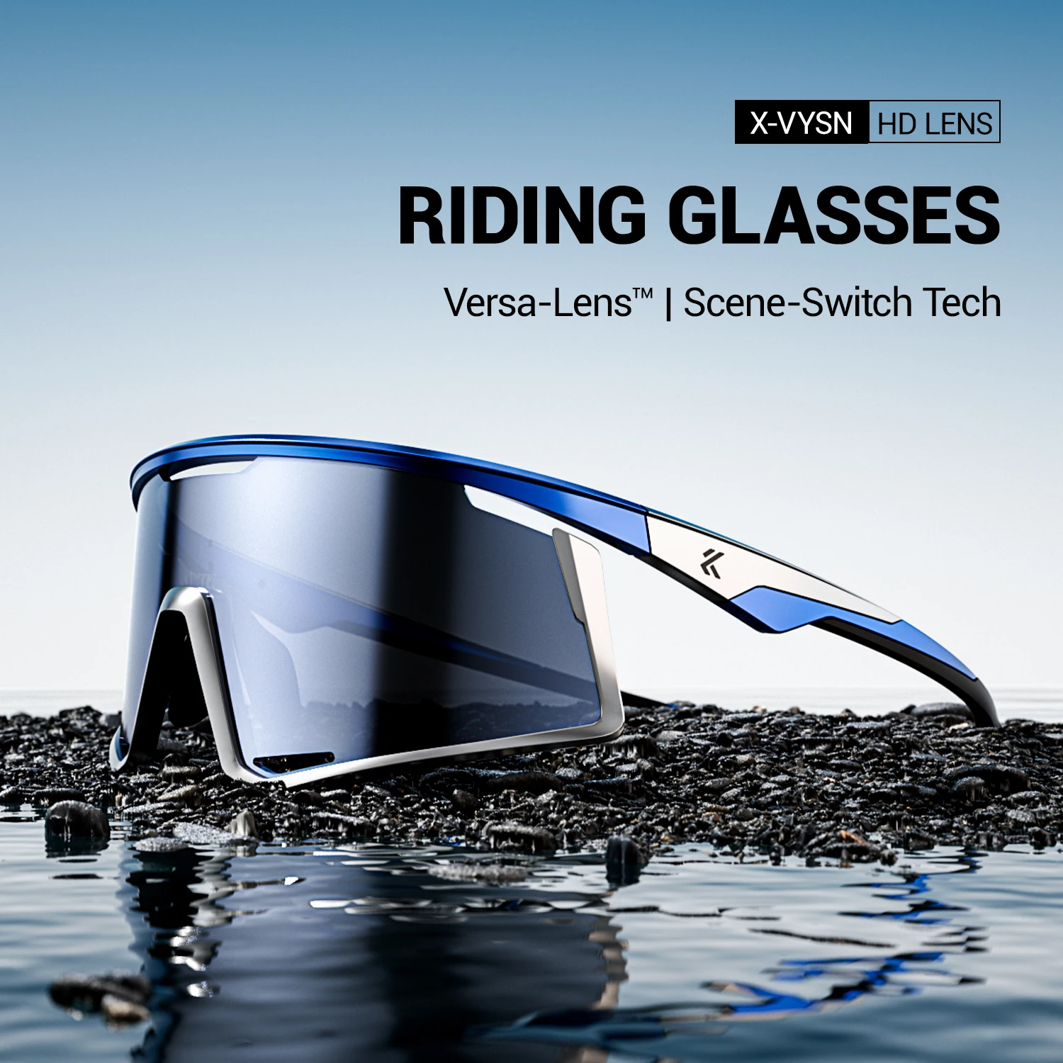 

KAPVOE High-Performance Multi-Scene Cycling Hiking Glasses Detachable Frame Hiking Driving Sunglasses Outdoor Running Sunglasses