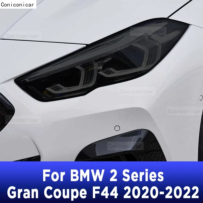 لسيارات BMW 2 Series F44 Gran Coupe M235i مصباح السيارة الأمامي الشفاف المدخن الأسود الغطاء الواقي فيلم ملصق من البولي يوريثان ملحقات PPF