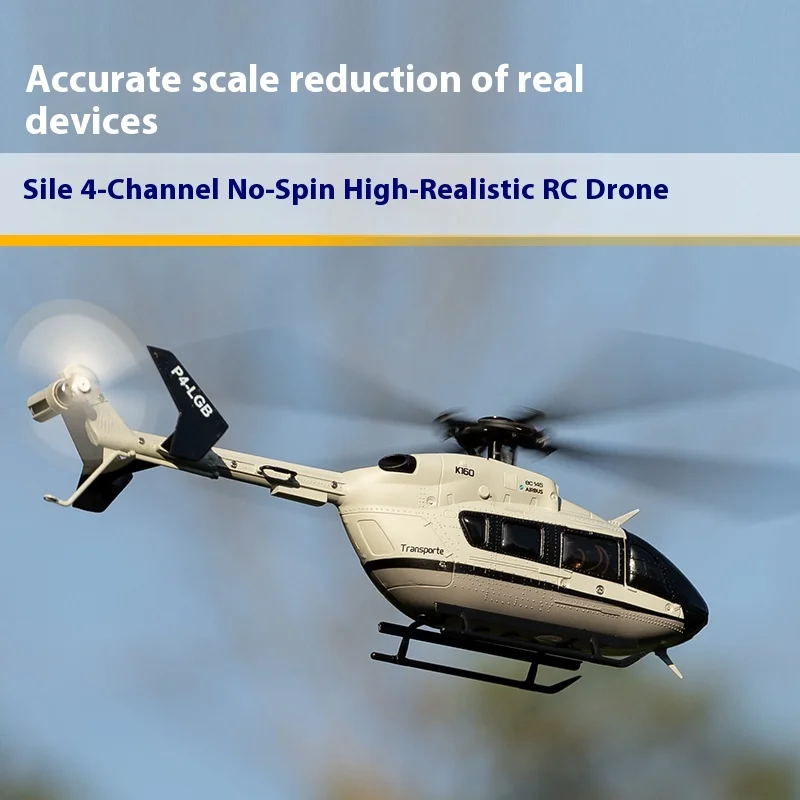 Weili K160 Remote-Controlled Helicopter Four-Way Brushless Fixed Height Model Armed Ducted Aircraft Ec-145 Simulation Model