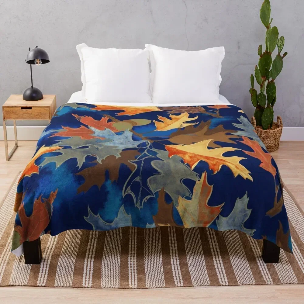 

Leaf Mix Throw Blanket Year Round Soft Comfortable Blanket for Home