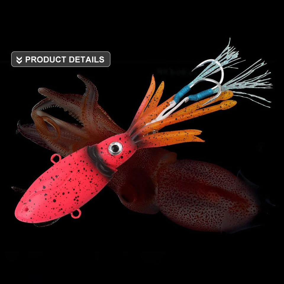 

2 шт., Искатель кальмаров VIB, 40 г, 50 г, приманки для морской рыбалки, океанская лодка, рыбалка, металлические джиг-приманки, искусственные твердые приманки