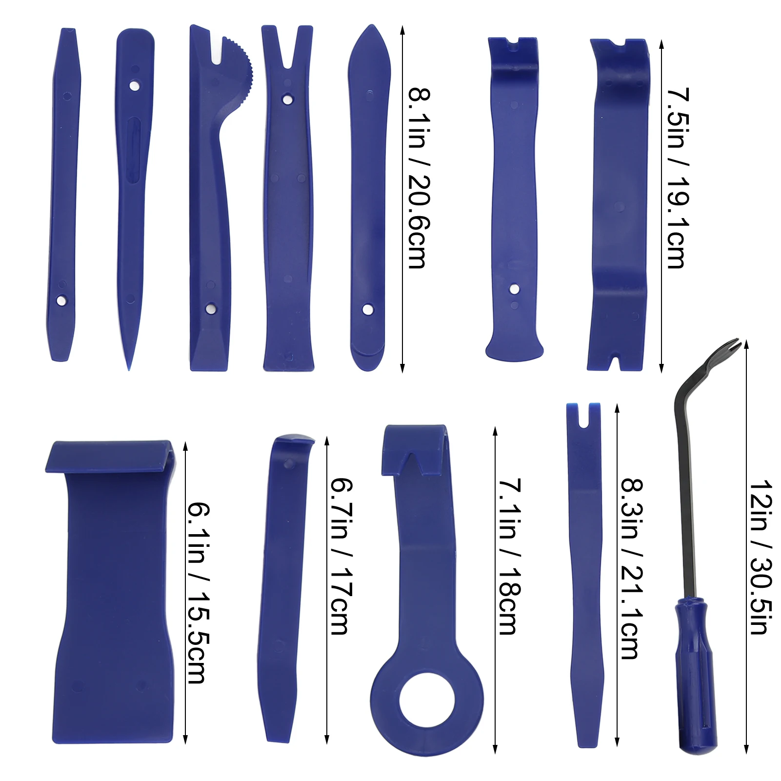 13PCS Car Audio Trim Removal Tool Kit Blue with Oxford Cloth Bag Automobile Repairing Accessory