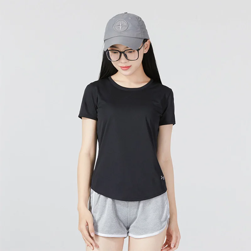

Under Armour Women's Summer Sports Fitness T-shirt for Running, Short Sleeve, Breathable Yoga Training Clothing 1369760-001