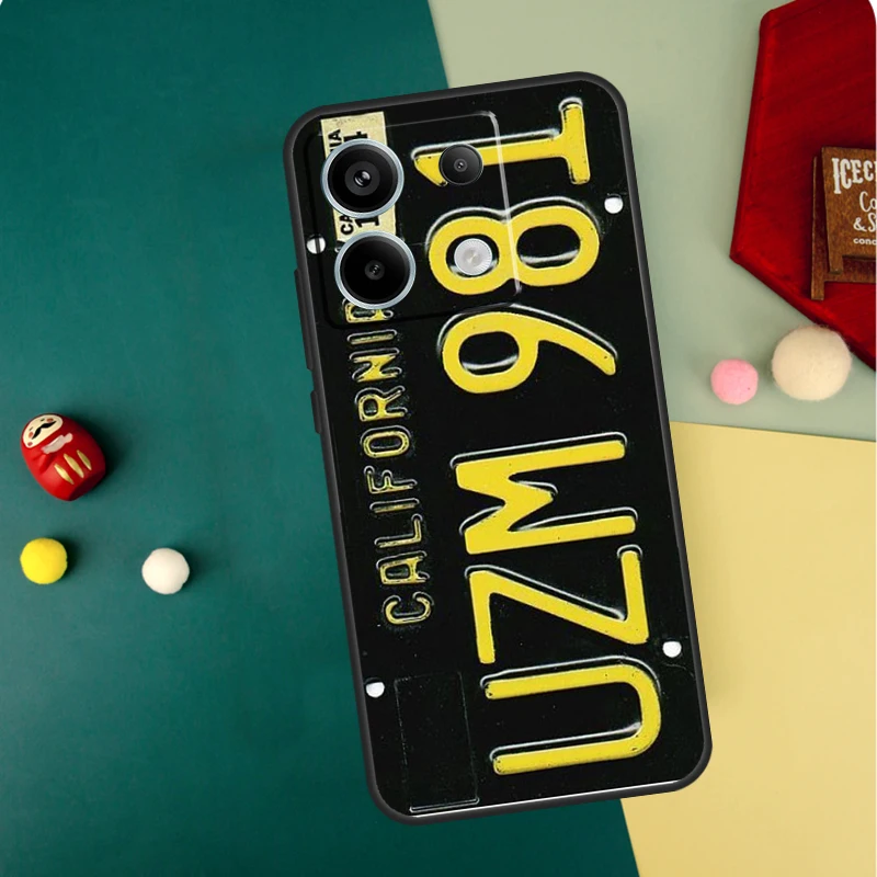 PLATE LICENSE CALIFORNIA Case For Xiaomi Redmi Note 14 13 12 11 15 Pro Plus Redmi 15 13 10 10C 12C 13C 14C 15C Funda view 6