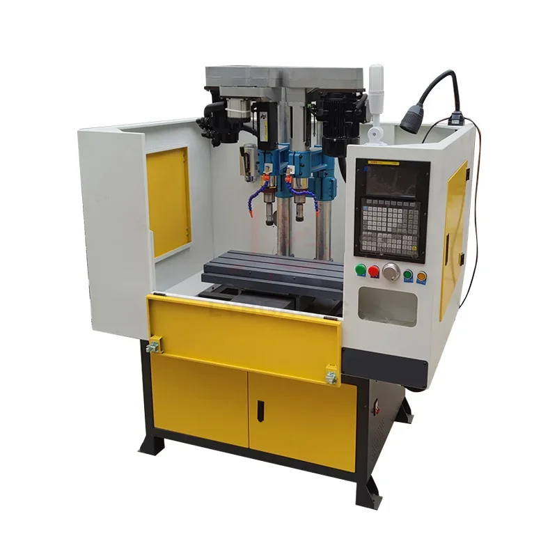 380 volt drilling and tapping machine numerical control double head water cooling 74 92 double power head automatic tapping mach