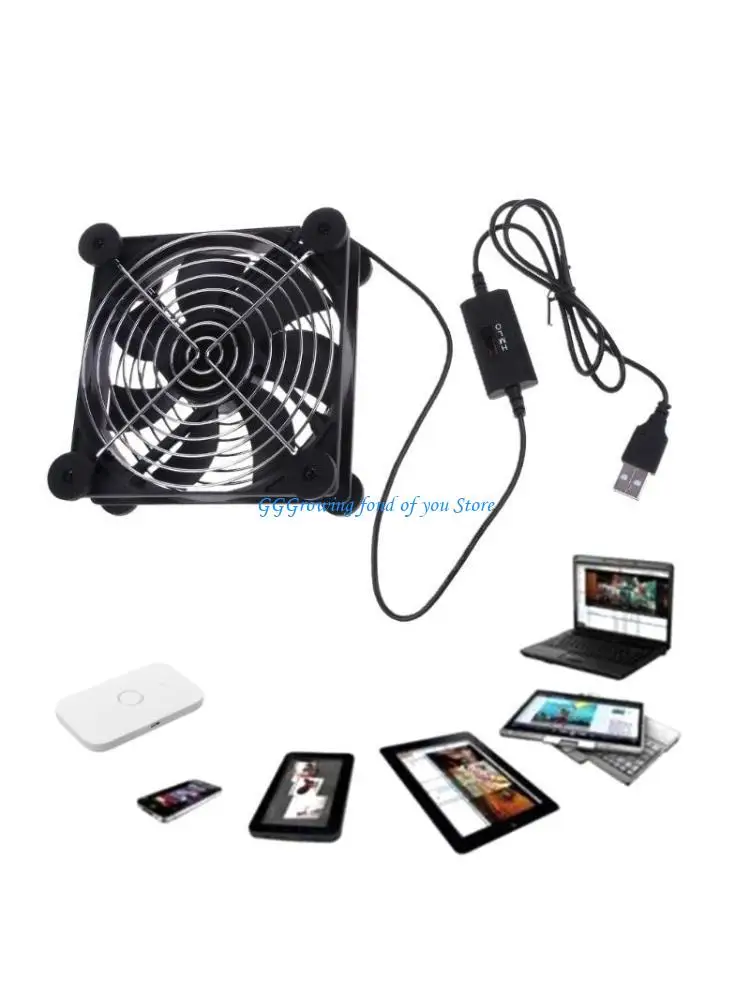 

H9EB 120x47mm Fan Dual Ball Bearing for DIY Small Electronic Equipment Cooling Ventilation Exhaust Projects