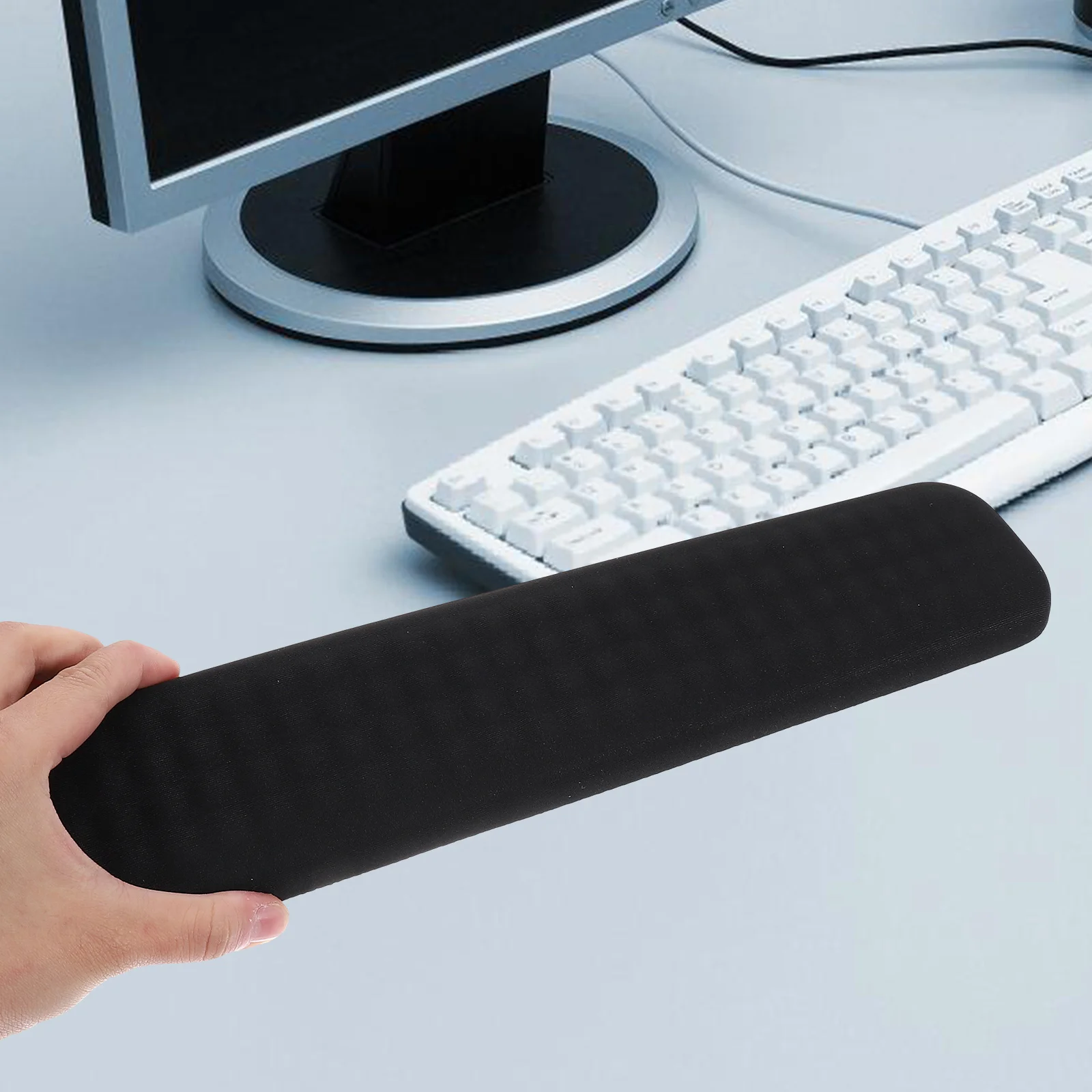 

Ergonomic Mouse Pad Wrist Support Rest Anti Skid Bottom Lightweight Desk Accessory Computer Supply Gaming Office Use Silicone