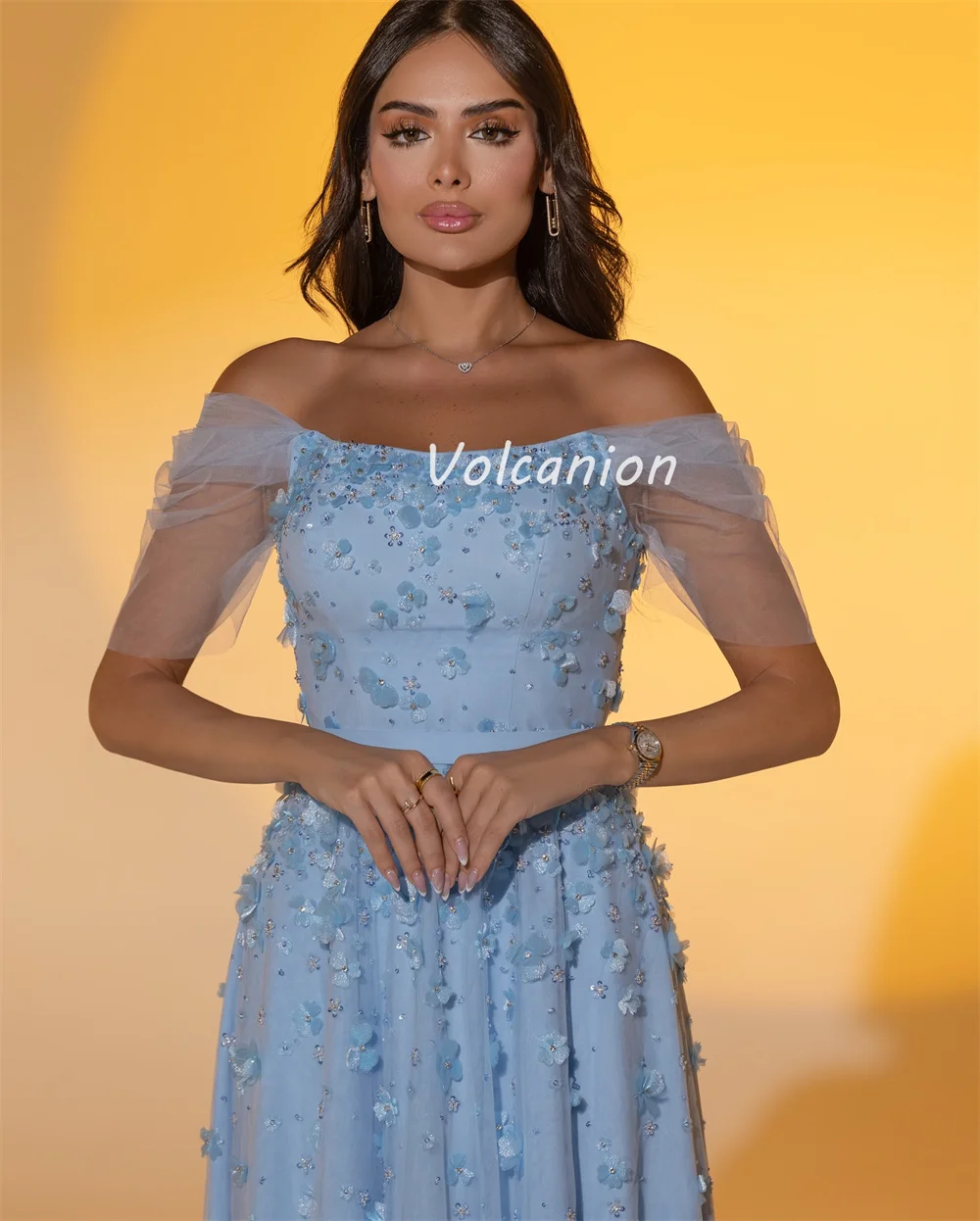 Customized Modern Style Exquisite Net Flower Beading Sequined Straight Poretrait Ankle Length Dresses Bespoke Occasion Dresses