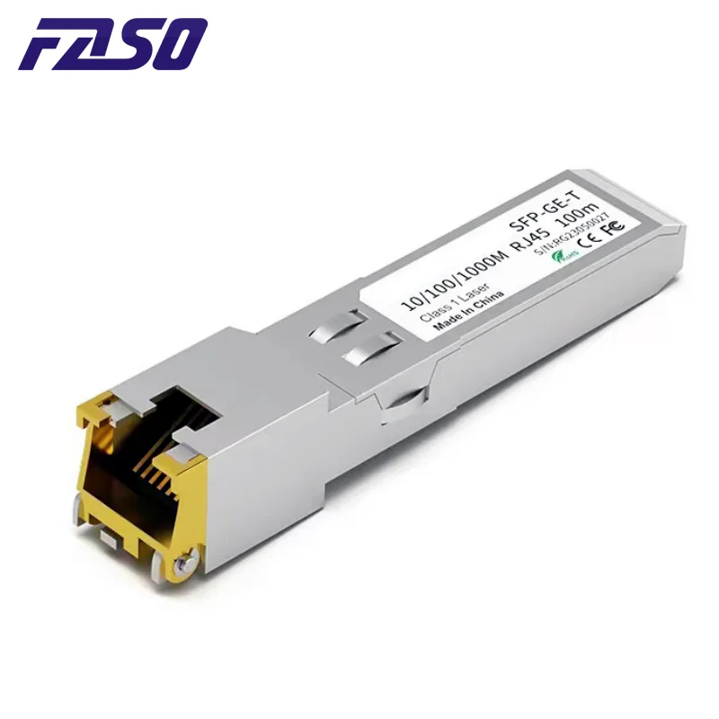 SFP Fiber Module Ethernet Port RJ45 Module 1000M 1000BASE-T Connector Copper 100M For Cisco/Mikrotik Gigabit Ethernet Switch