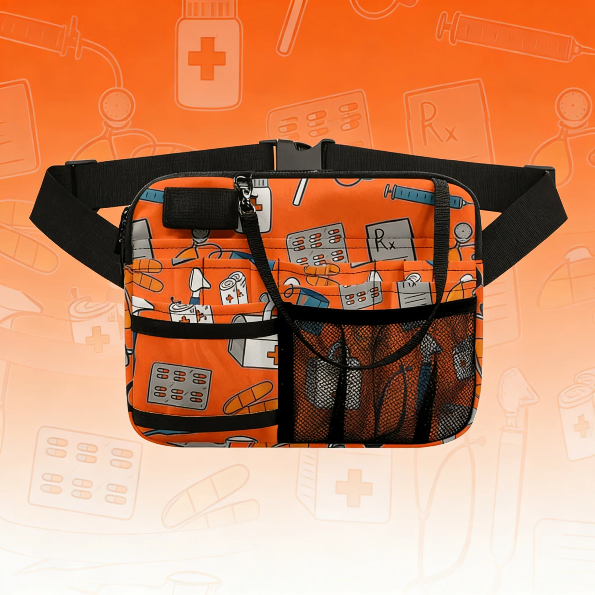 

Портативная медицинская сумка-органайзер Rainbow Nurse Fanny Pack для тренеров по фитнесу и спортзалам