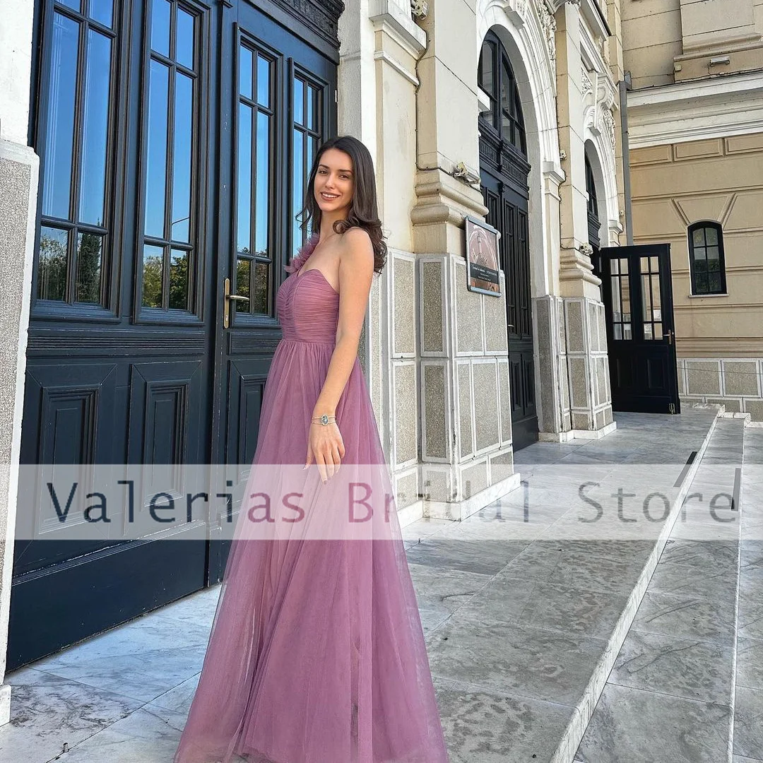 Vestidos Elegantes de tul Para madre, vestido de noche Formal de un hombro sin mangas Para boda, fiesta de graduación, Vestidos Para Niñas