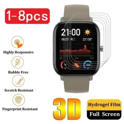 Film de protection en hydrogel compatible avec Amazfit GTS 4 3 2 Mini Amazfit Bip U Pro, protecteur d'écran de montre Amazfit GTS 4 3 2 Mini Amazfit Bip U Pro